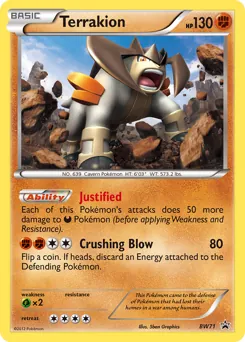 BW Black Star Promos Terrakion Pokémon card
